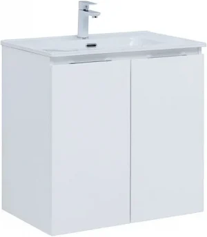 Тумба-умывальник подвесная Aquanet Алвита New 70 белый матовый 00303905+00284027