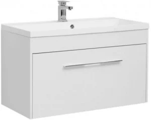 Тумба-умывальник подвесная Aquanet Августа 100 белый 00210019+00204096