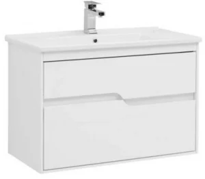 Тумба-умывальник подвесная Aquanet Модена 85 белый 00196965+00182320