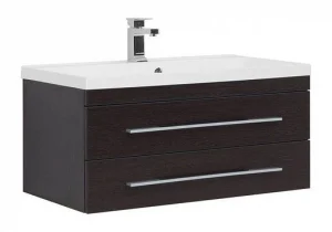 Тумба-умывальник подвесная Aquanet Нота 90 венге 00171493+00204119