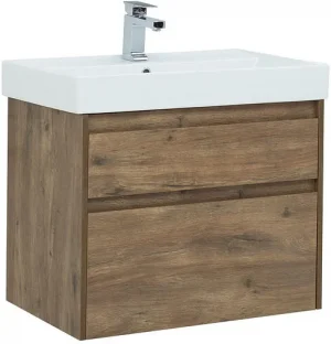 Тумба-умывальник подвесная Aquanet Nova Lite 75 дуб рустикальный 00249515+00242338