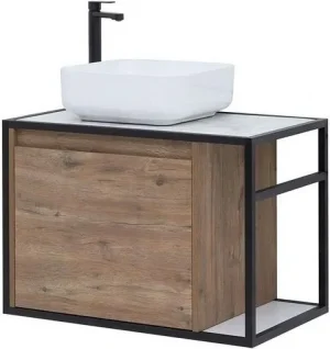 Тумба-умывальник подвесная Aquanet Nova Lite LOFT 75 L дуб рустикальный 00261658+