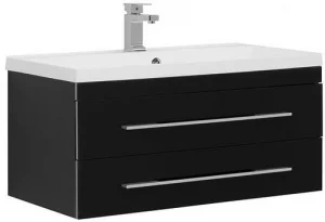 Тумба-умывальник подвесная Aquanet Верона 90 чёрный 00172336+00158756