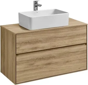 Тумба-умывальник подвесная Aquaton Либерти 100 дуб эльвезия 1A2796K1LYC70