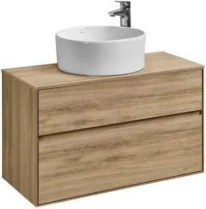 Тумба-умывальник подвесная Aquaton Либерти 100 дуб эльвезия 1A2796K2LYC70