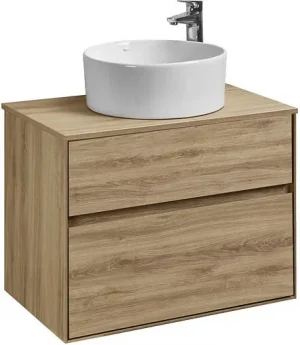 Тумба-умывальник подвесная Aquaton Либерти 75 дуб эльвезия 1A2795K2LYC70