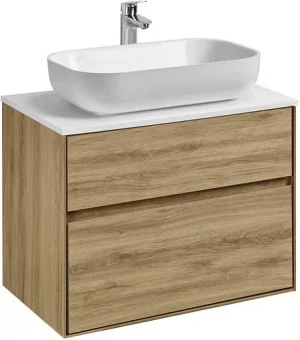 Тумба-умывальник подвесная Aquaton Либерти 75 дуб эльвезия 1A2795K3LY010