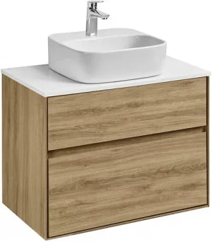 Тумба-умывальник подвесная Aquaton Либерти 75 дуб эльвезия 1A2795K4LY010