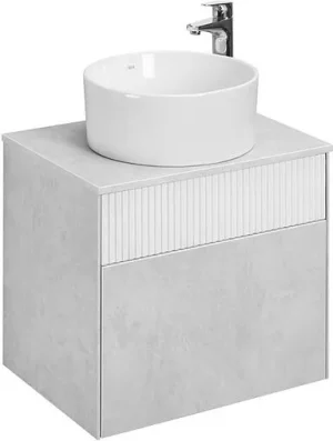 Тумба-умывальник подвесная Aquaton Марбл 60 слэйт/белый матовый 1A2761K2MH4C0