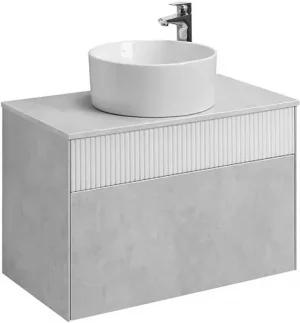 Тумба-умывальник подвесная Aquaton Марбл 80 слэйт/белый матовый 1A2762K2MH4C0