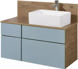 Тумба-умывальник подвесная Aquaton Мишель 100 фьорд/дуб рустикальный 1A256901MIX30+1A256703MIDR0+