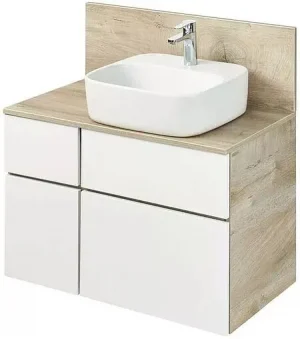 Тумба-умывальник подвесная Aquaton Мишель 80 дуб эндгрейн 1A2445K0MIDU0