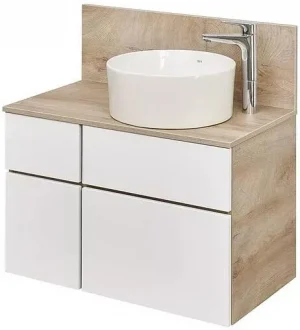 Тумба-умывальник подвесная Aquaton Мишель 80 дуб эндгрейн 1A2445K2MIDU0