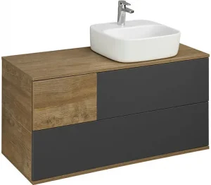 Тумба-умывальник подвесная Aquaton Терра 105 дуб кантри/антрацит 1A2469K3TEKA0