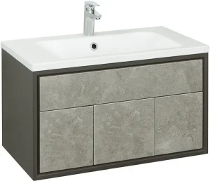 Тумба-умывальник подвесная Aquaton Уэльс 80 графит 1A2679K1WA6A0