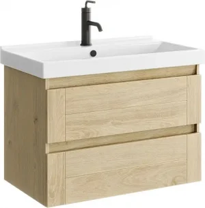 Тумба-умывальник подвесная Aqwella Astrid 80 дуб давос AST0108DD+FST80SLWB01