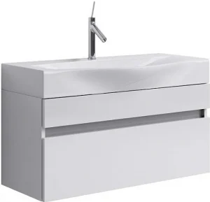 Тумба-умывальник Aqwella Bergamo 80 белый Ber.01.08/W+Ber.08.04.D