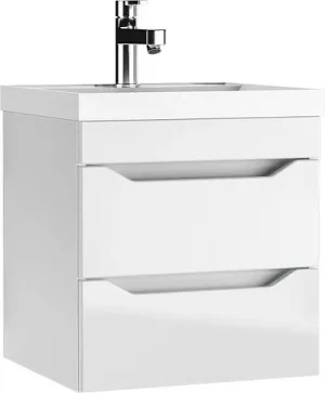 Тумба-умывальник подвесная Айсберг Ева 50 белый DA5919T+4670142930556
