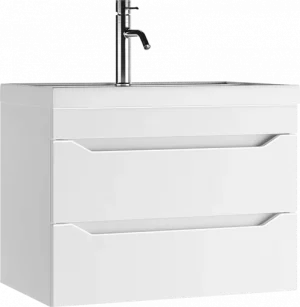 Тумба-умывальник подвесная Айсберг Ева 70 белый DA5916T+4670142930037