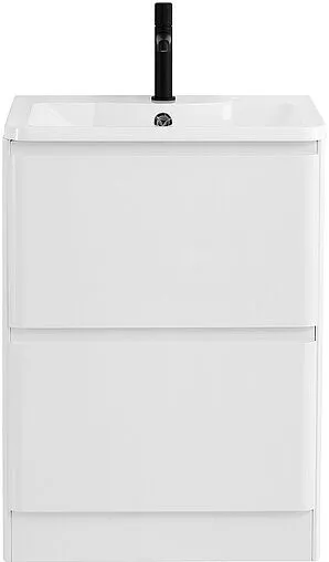 Тумба-умывальник напольная BelBagno ALBANO 60 Bianco Lucido ALBANO-600-2C-PIA-BL+BB600/455-LV-MR-ALR