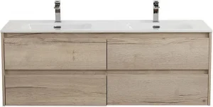 Тумба-умывальник подвесная BelBagno KRAFT 140 Rovere Galifax Bianco KRAFT-1400-4C-SO-2-RGB+BB1400-2-ETL