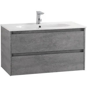 Тумба-умывальник подвесная BelBagno KRAFT 80 Cemento Grigio KRAFT-800-2C-SO-CG+