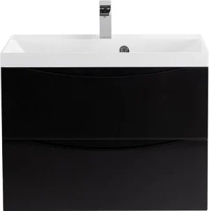 Тумба-умывальник подвесная BelBagno MARINO 70 Nero Lucido MARINO-700-2C-SO-NL-P+BB700/450-LV-MR-AST