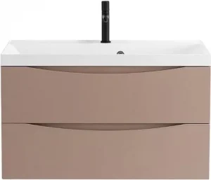 Тумба-умывальник подвесная BelBagno MARINO 80 Capucino Lucido MARINO-800-2C-SO-CL-P+