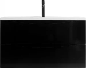 Тумба-умывальник подвесная BelBagno MARINO 80 Nero Lucido MARINO-800-2C-SO-NL-P+