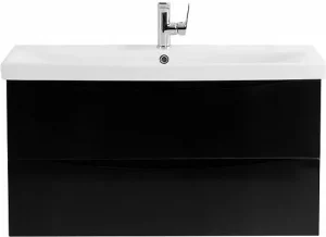 Тумба-умывальник подвесная BelBagno MARINO-CER 90 Nero Lucido MARINO-CER-900-2C-SO-NL-P+BB-0323-90-LVB