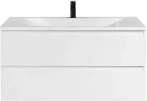 Тумба-умывальник подвесная Cezares Molveno 100 Bianco Ghiaccio MOLVENO-100-2C-SO-BG+CEZ1000/500-LV-MR