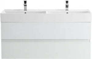 Тумба-умывальник подвесная Cezares Molveno 46 120 Bianco Ghiaccio MOLVENO 46-120-2C-SO-2-BG+CZR-MIL-120-2-LVB