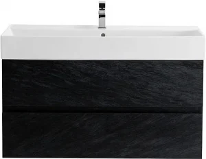 Тумба-умывальник подвесная Cezares Molveno 46 80 Nero MOLVENO 46-80-2C-SO-NR+CZR-MIL-80-LVB