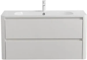 Тумба-умывальник подвесная Cezares Relax 80 Bianco Lucido RELAX-800-2C-SO-BL+CZR-800/480-LV-MR-NV