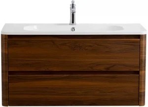 Тумба-умывальник подвесная Cezares Relax 80 дуб карамельный RELAX-800-2C-SO-RC-P+CZR-800/480-LV-MR-NV