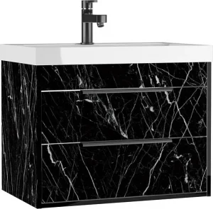 Тумба-умывальник подвесная Домино Forta 70 чёрный DF2503T+4670142930037