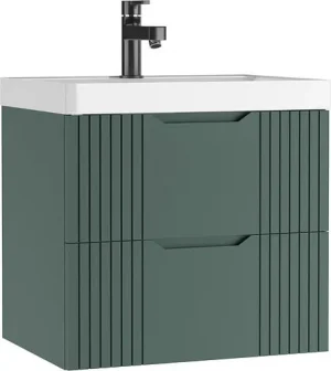 Тумба-умывальник подвесная Домино Garden 60 зеленый матовый DG2501T+4670142930044