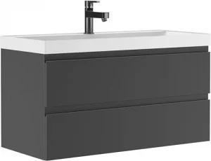 Тумба-умывальник подвесная Домино Graffo 100 графит DGr2404T+4670142930051