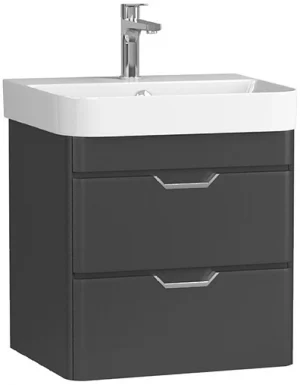 Тумба-умывальник подвесная ISVEA Fonte 48 чёрный 21USS014148I+10SQ50048SV