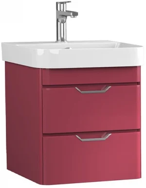 Тумба-умывальник подвесная ISVEA Fonte 48 красный 21SQS105048I+10SQ50048SV