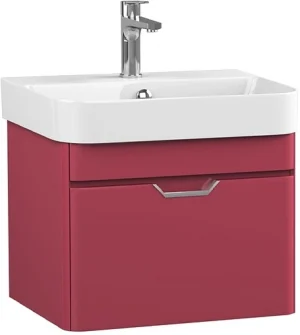 Тумба-умывальник подвесная ISVEA Fonte 48 красный 21USS015048I+10SQ50048SV