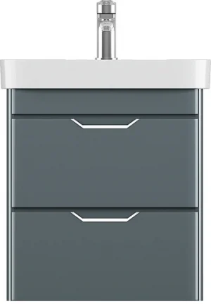 Тумба-умывальник подвесная ISVEA Fonte 57 антрацит 21SQS104057I+10SQ50057SV