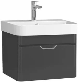 Тумба-умывальник подвесная ISVEA Fonte 57 чёрный 21USS114057I+10SQ50057SV