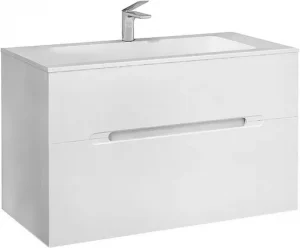 Тумба-умывальник подвесная Jorno Modul 100 белый Mоl.01.97/P/W+Mol.08.100/W