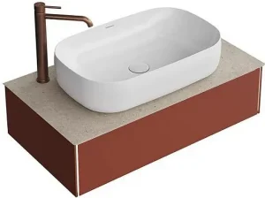 Тумба-умывальник подвесная Kerama Marazzi Magica 90 венецианский красный матовый MA.90.1VR.M+MA.wb.65+