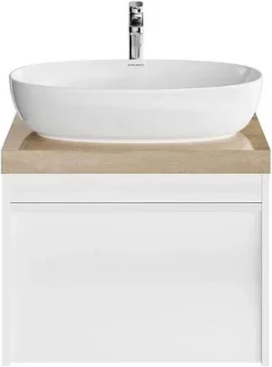 Тумба-умывальник подвесная Kerama Marazzi Modula 60 белая глянцевая MO.60.1+1WHT+