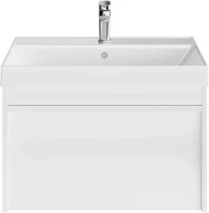 Тумба-умывальник подвесная Kerama Marazzi Modula 70 белая глянцевая MO.70.1+1WHT+CU.wb.70