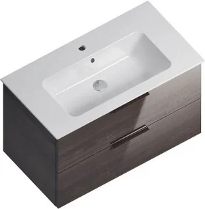 Тумба-умывальник подвесная Kerama Marazzi Piano 85 дымчатый вяз PI.85OLM+PI.wb.85