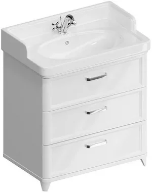 Тумба-умывальник подвесная Kerama Marazzi Pompei 80 белый PO.N.80.3WHT+PO.wb.80