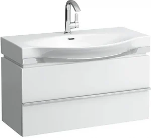 Тумба-умывальник подвесная Laufen Palace 90 белый матовый 4.0125.2.075.463.R+8.1170.2.000.104.R